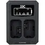 JJC NP-FW50 Battery Charger USB Dual Slot for Sony ZV-E10 A6000 A6100 A6300 A6400 A6500 A7 A7II A7S A7SII A7R A7RII NEX-7 NEX-6 SLT-A99II DSC-RX10IV DSC-RX10III DSC-RX10II DSC-RX10 Cameras