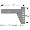 Unbranded 2.5 in. Equalizer Hitch Shank Adjustable Hitch Shank for 2-1/2 in. Receiver (12 in. Length, 7 in. Rise) 90024125