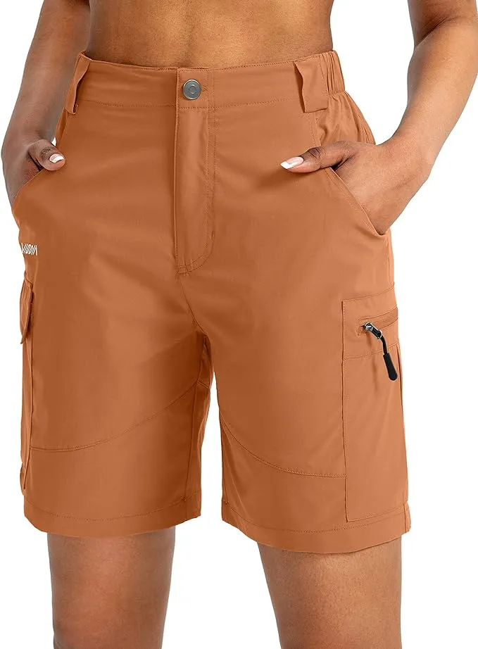 Viodia Women's 7" Hiking Cargo Shorts with Pockets Quick Dry Lightweight Shorts for Women Golf Casual Summer Shorts