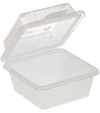 G.E.T. 1 Compartment Clear Polypropylene Eco-Takeout Container - 4 3/4"L x 4 3/4"W x 3 1/2"H