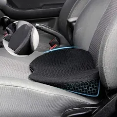 Car Seat Cushion, Memory Foam Car Coccyx Seat Pad Pillow for Driving- Sciatica & Back Pain Relief, Heightening Wedge Cushions for Car Driver Office Lumbar Tailbone Support