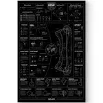 Ballista Compound Bow Modern Guide Poster - Archery Wall Decor Art - 3624, Size: 24×36 Inches, Black