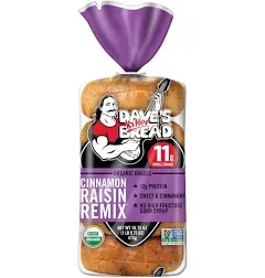 Daves Killer Bread Cinnamon Raisin Remix Bagel Organic 5 Count - 16.75 Oz