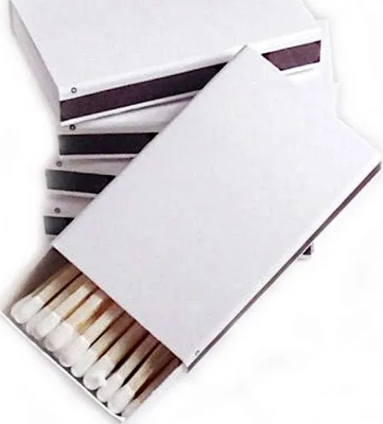 Party Favors Plus 50 Plain White Wooden Box Matches