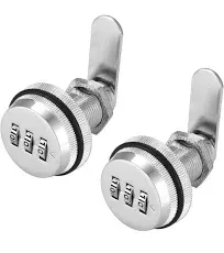 2 Pack Combination Cam Lock Password Coded 3-Digit Security Locks