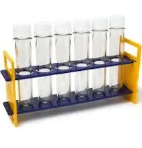 Steve Spangler Science Steve Spangler's Large Plastic Test Tubes & Rack, 6 Bottles & 1 Rack