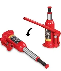 BIG RED T90603C Torin Welded Car Bottle Jack with Vertical and Horizontal Usage: Capacity 6 Ton (12,000 LBs), Red