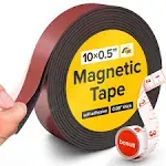 Flexible Magnetic Tape - Magnetic Strip with Strong Self Adhesive - Ideal Magnet