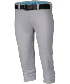 EASTON WOMENS BASEBALL PANTS L 30&#034;-32&#034; WHITE STANDARD ZONE 2 ELASTIC BOT NEW NWT