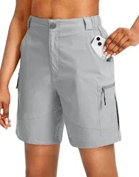 Viodia Women's 7" Hiking Cargo Shorts with Pockets Quick Dry Lightweight Shorts for Women Golf Casual Summer Shorts