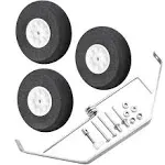 1 Set Aluminum Main Landing Gear Wheel Kit RC Airplane Cessna 182 Parts Replacement 40 Size ARF PNP