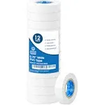 SPARTAN INDUSTRIAL - 3/4&#034; X 66&#039; White Vinyl Tape - 12 Rolls of Water-Resistan<wbr/>...