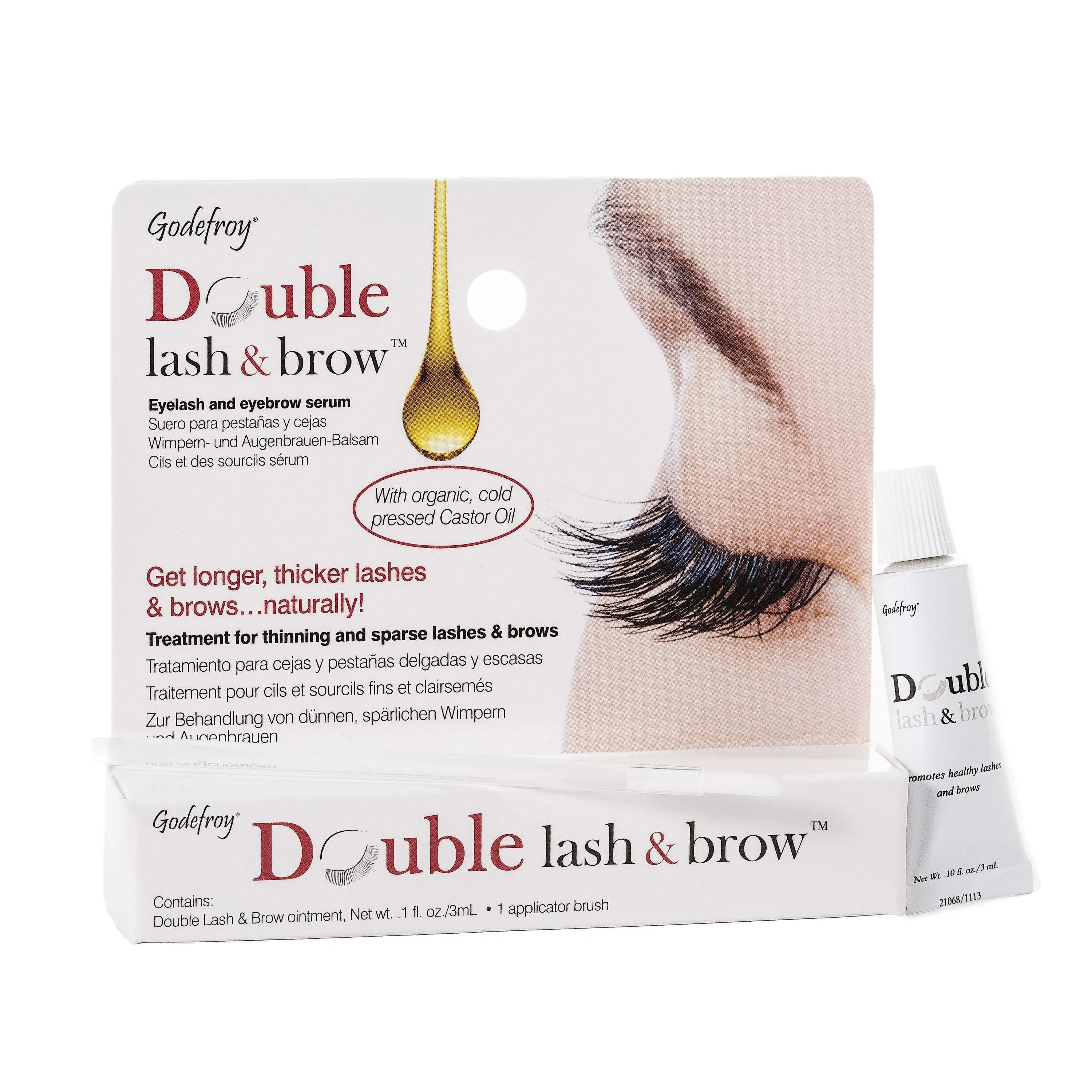 Godefroy Double Lash &amp; Brow Treatment, For Longer and Thicker Eyelash 1oz / 3ml