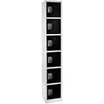 AdirOffice Large - Locker - 6 Doors - 6 Hooks - Black