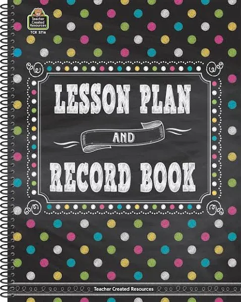 Teacher Created Resources Chalkboard Brights Lesson Plan and Record Book