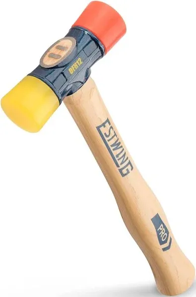 Estwing - DFH-12 Rubber Mallet - 12 oz Double-Face Hammer with Soft/Hard Tips &amp;