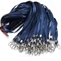 Antspirit Navy Lanyards Bulk Lanyards for Id Badges 50 Pack Each 17.7-Inch Lanyard Clip Woven Badge Lanyard with Clip Swivel Hooks (Navy, 50)