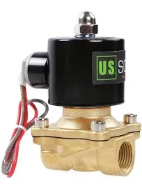 U. S. Solid 1/2&#039;&#039; Brass Electric Solenoid Valve 24V AC Normally Closed Air