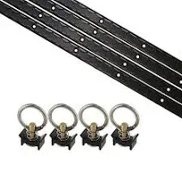 US Cargo Control APK8BL 8 Piece 4' L Track Tie Down System