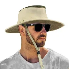 SUN CUBE Wide Brim Sun Hat for Men Women, Sun Protection UV Hat, Safari Hiking