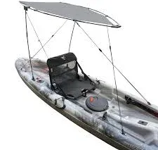 Pelican Kayak Canopy - Water Resistant - UPF 20 Sun Protection - Fits on Most Kayaks - Grey