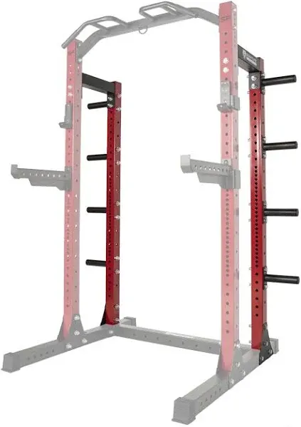 1,000 Pound Capacity 3” x 3” Power Cage Power Rack Squat Stand, Includes J-Hooks and Safety Spotter Arms, Optional Conversion Kits and Accessories