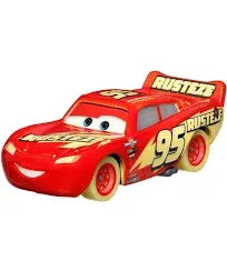 Disney Pixar Cars, Glow Racers, LIGHTNING MCQUEEN Glow in the Dark GITD NEW