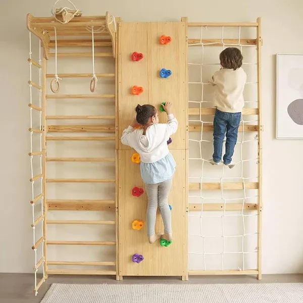 Avenlur 9-in-1 Swedish Ladder Wall Gym and Climber