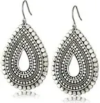 Lucky Brand Tribal Teardrop Earrings - Silver