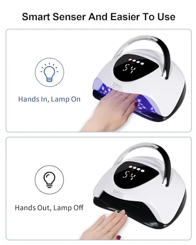 WEVILI 288W UV LED Nail Lamp, Faster Nail Dryer Polish Light for Hands &amp; Feet...