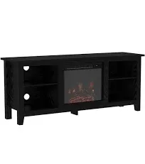 Walker Edison 70" Wood Fireplace TV Stand