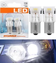 Sylvania Premium LED Light 1156 White 6000K Two Bulbs DRL Daytime Running Lamp