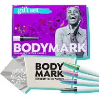 BodyMark Gift Set Temporary Tattoo Marker for Skin Premium Brush Tip 4 Count ...