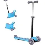 Qaba 3-in-1 Ride On Push Car, Kids Scooter, Sliding Walker, Push Rider, with Adjustable Handlebar, 3 Balanced Wheels, Removable Storage Seat, for Boys and Girls Aged 2-6 Years Olds