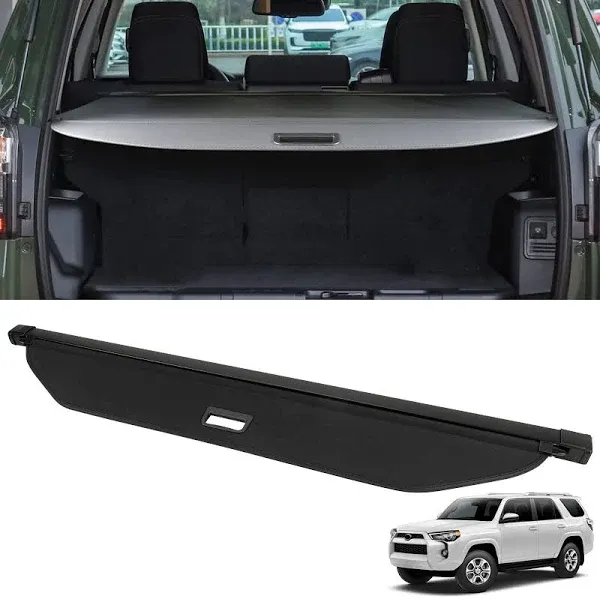 D-Lumina Cargo Cover Compatible with 2010-2024 Toyota 4Runner - Retractable Rear Luggage Trunk Security Covers Protector Anti Theft Shield Shade, Canvas