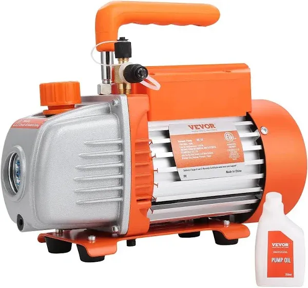 VEVOR 1/5 HP Single Stage Vacuum Pump