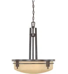 Designers Fountain Mission Ridge Warm Mahogany Pendant Light 82131-WM