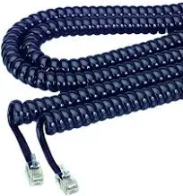 Telephone Handset 12&#039; Replacement Coil Cord Black Softalk #48102