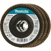 X-lock 4‑1/2 In. 60 Grit Type 29 Angled Grinding And Polishing Flap Disc, X-lo