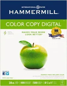 2500 Sheets Hammermill Premium Color Copy Printer Paper 8.5x11 in,28 lb,5 Reams