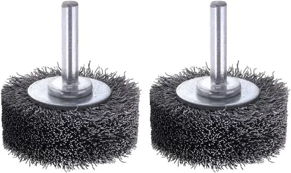 2 Pack Wire Wheel Brush Wire Wheel Brush for Drill Attachment, Rocaris 2 Inch Heavy Duty Wire Brushes Removal Paint Rust & Corrosion, 0.0118" Carbon Steel Wire, 1/4in Shank, 20000RPM