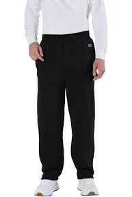 Champion Eco 9 oz. Open-Bottom Fleece Pant with Pockets, Large, NAVY