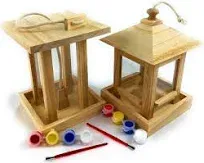 Mɑtty's Toy Stop Paint Your Own Deluxe Wooden Bird Feeders (Each Inclu