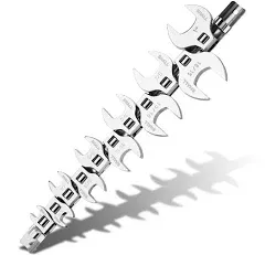 SHALL 3/8&#034; Crows Foot Wrench Set, 11-Piece Metric Crowfoot Wrench Set with Clip-