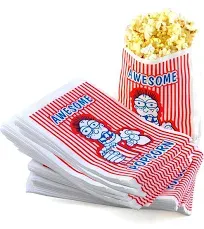 100 Popcorn Bags Premium Grade 2 Ounce Movie Theater Snack Bags 10 x 6 Inches