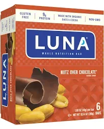 Luna Bar Nutz Over Chocolate Nutrition Bars (10.2 oz)