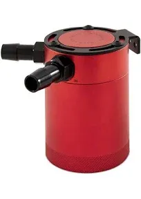 Mishimoto Compact Baffled Oil Catch Can - 2-Port - Red