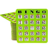 Mr Chips Jam-Proof Easy-Read Large Print Fingertip Bingo Cards