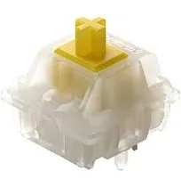 Gateron Milky Yellow Pro Switches Pre-lubed 5 Pin Linear Keyboard Switches for MX Mechanical Keyboard (110 Pcs, Yellow)