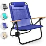 Water Buffalo Beach Chair - Premium Backpack Beach Chair for Adults - Beach Chair with Backpack Straps - Foldable and Reclining Beach Chair - Bondi